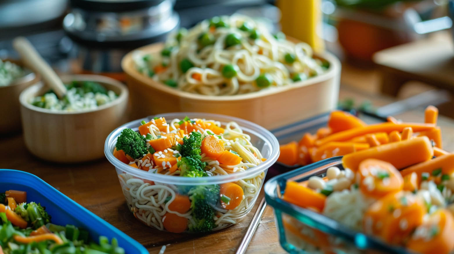 veggie-packed cold noodle salad
