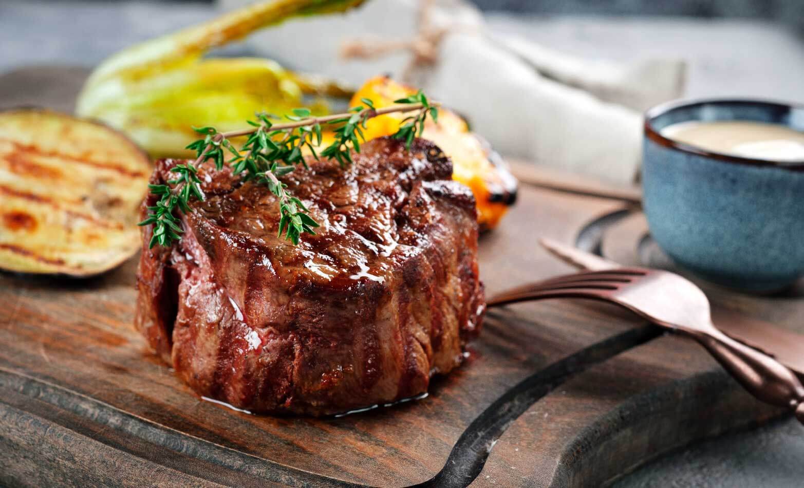 a stock photo of filet mignon