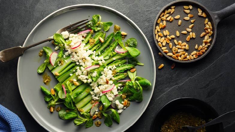 Shaved asparagus salad