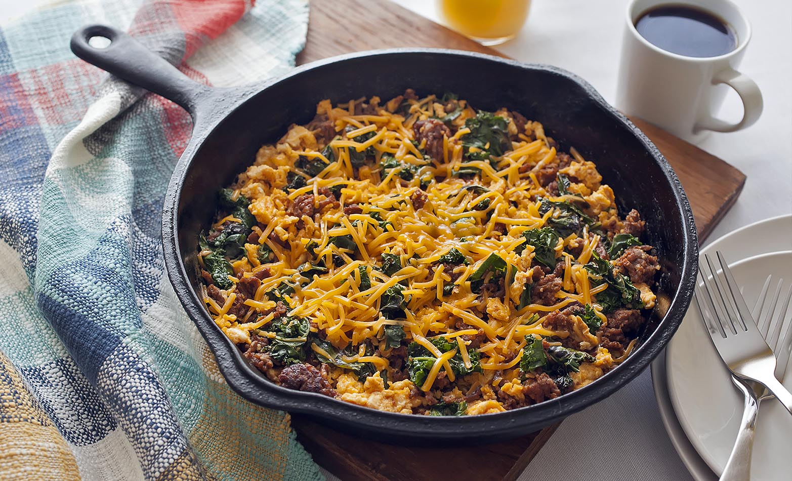 ground turkey sausage skillet