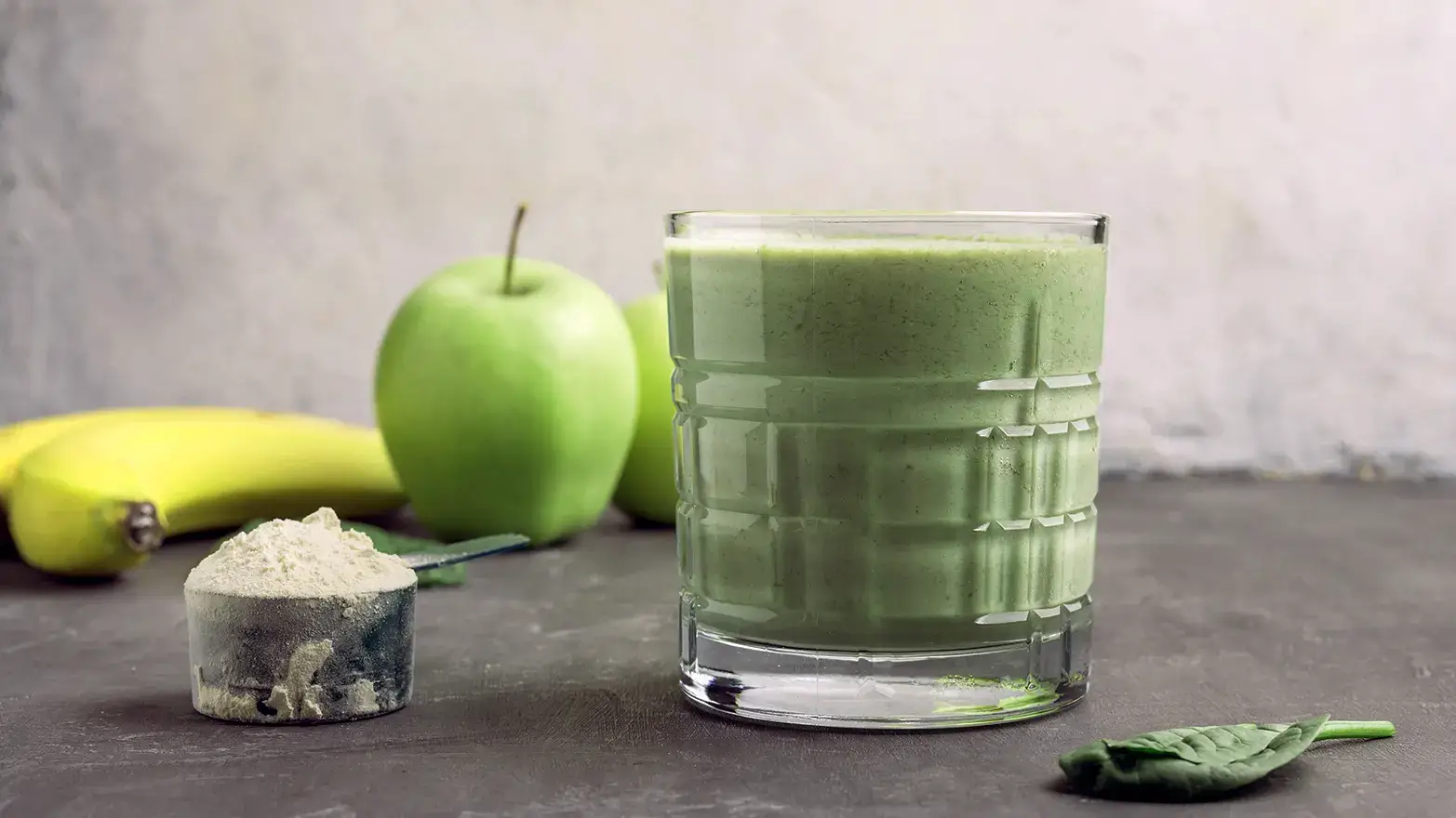 Photo of green protein smoothie