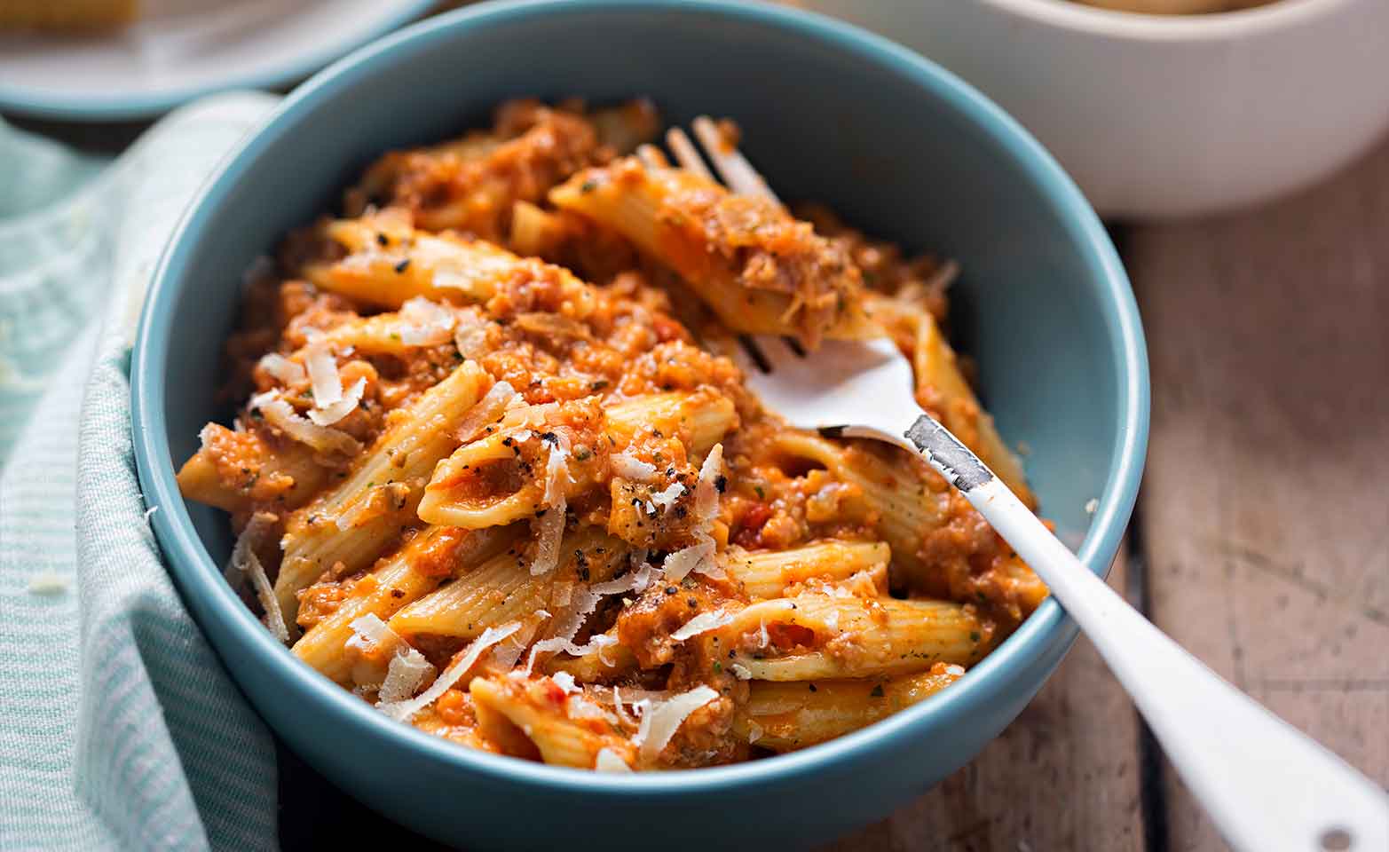 Stock image of ground beef noodle casserole