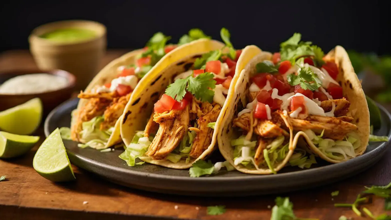 shredded chicken tacos