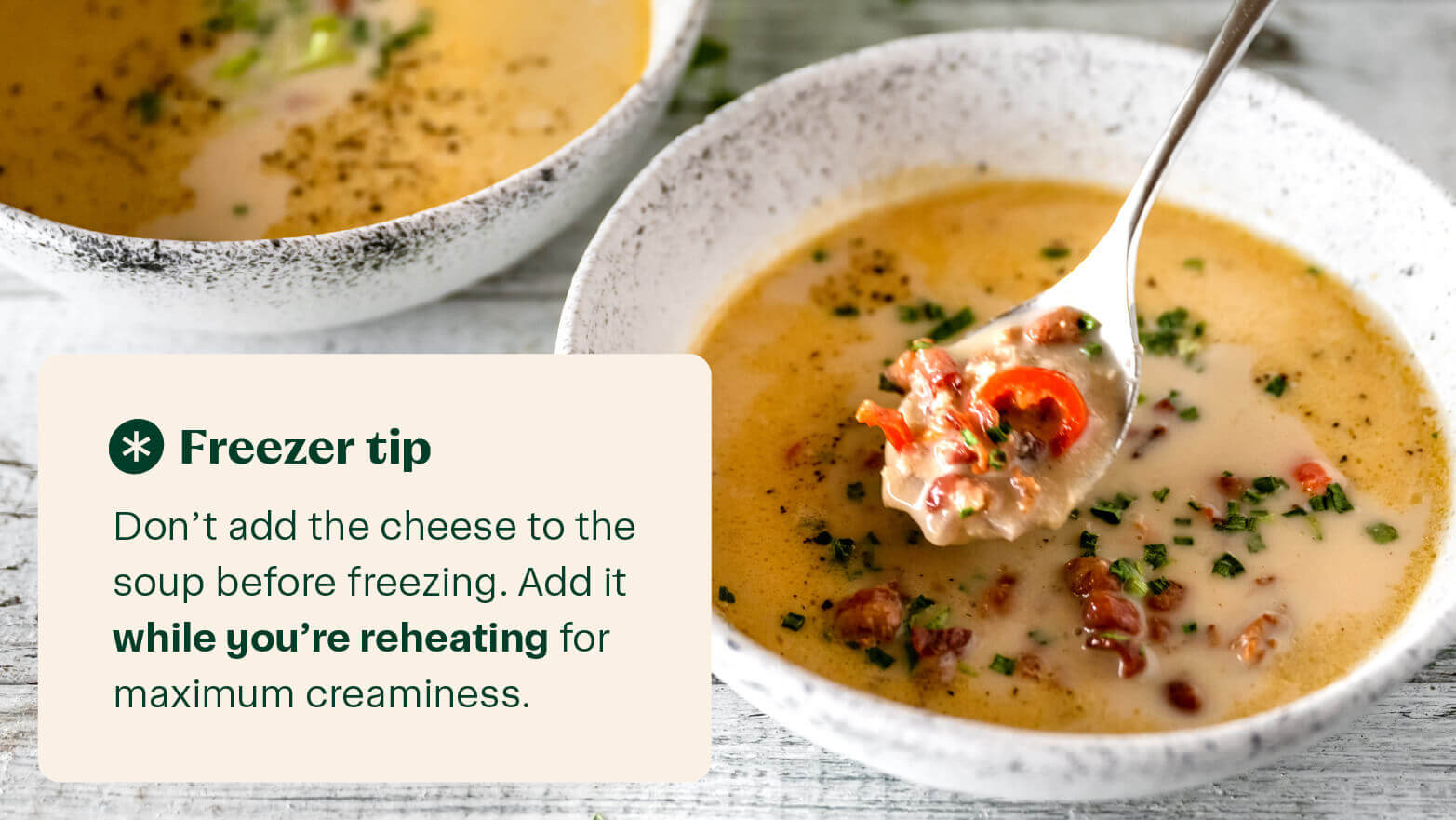 beer cheese soup freezer meal tips