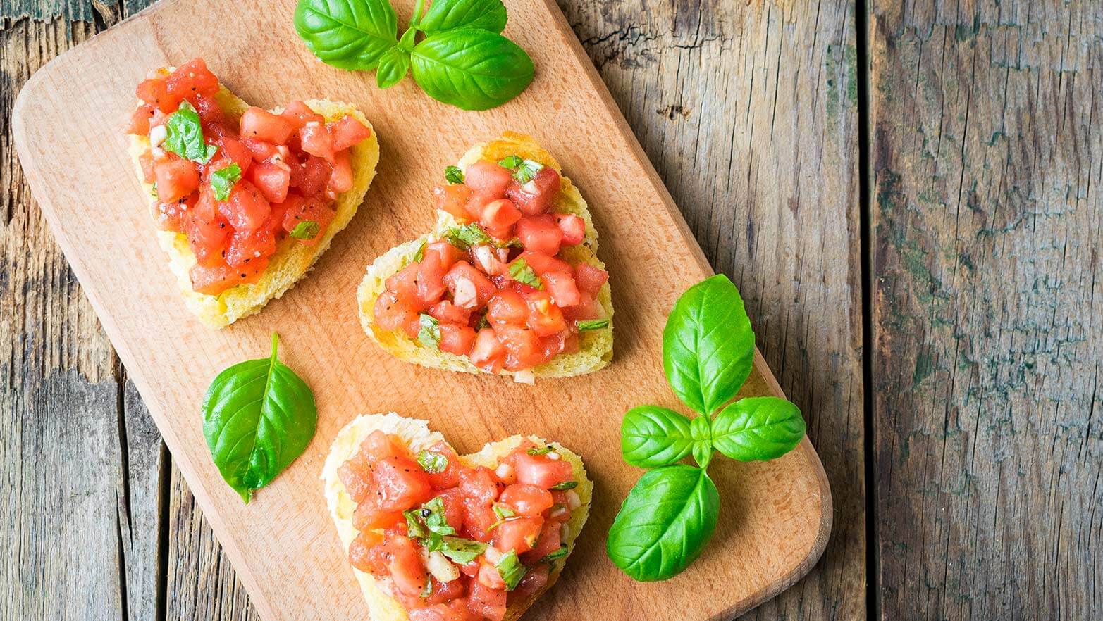 Image of bruschetta hearts