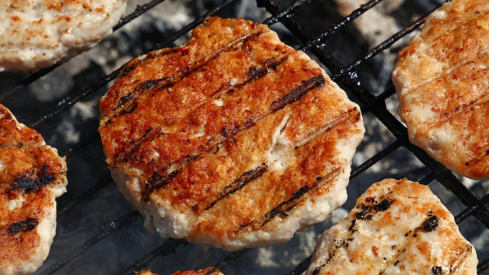 turkey burgers on grill