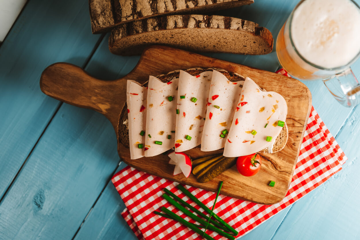 Typical bavarian lunch with a Brotzeit Platter.