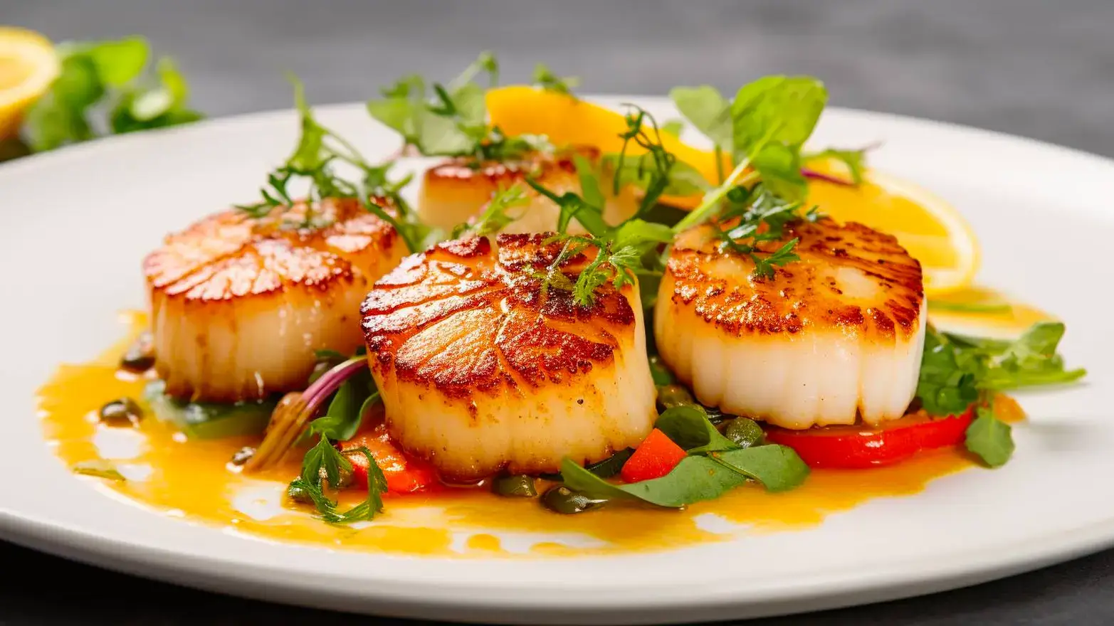 pan seared scallops