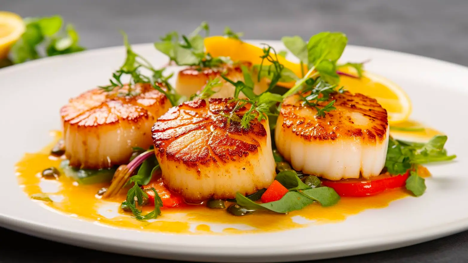 pan seared scallops