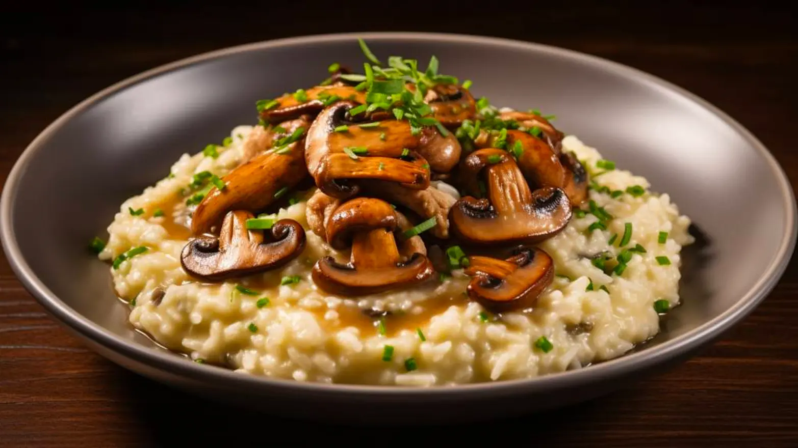 creamy mushroom risotto