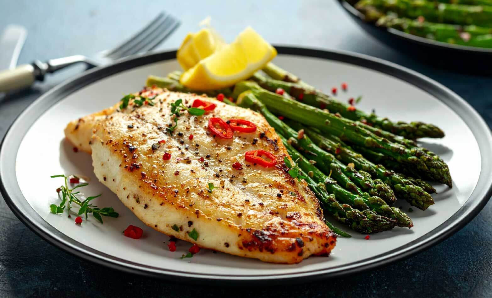 a stock photo of grilled tilapia
