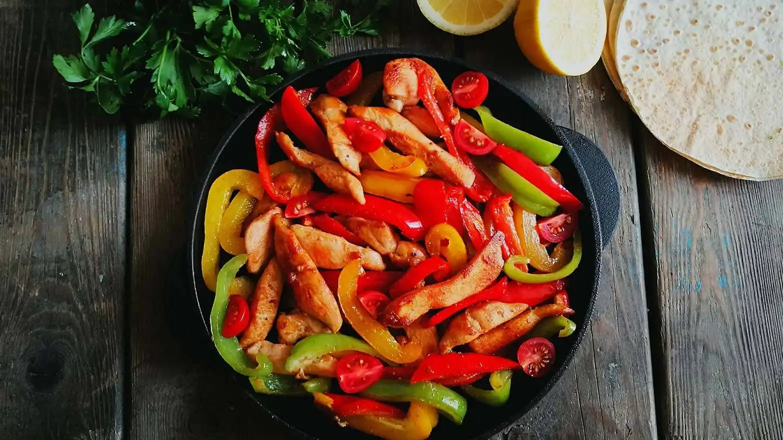 Vegetable fajitas