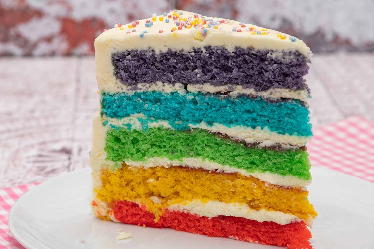 rainbow layer cake