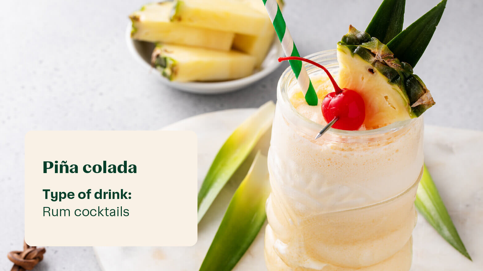 Pina colada summer cocktail