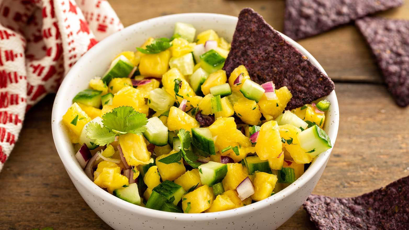 Sweet and spicy pineapple salsa