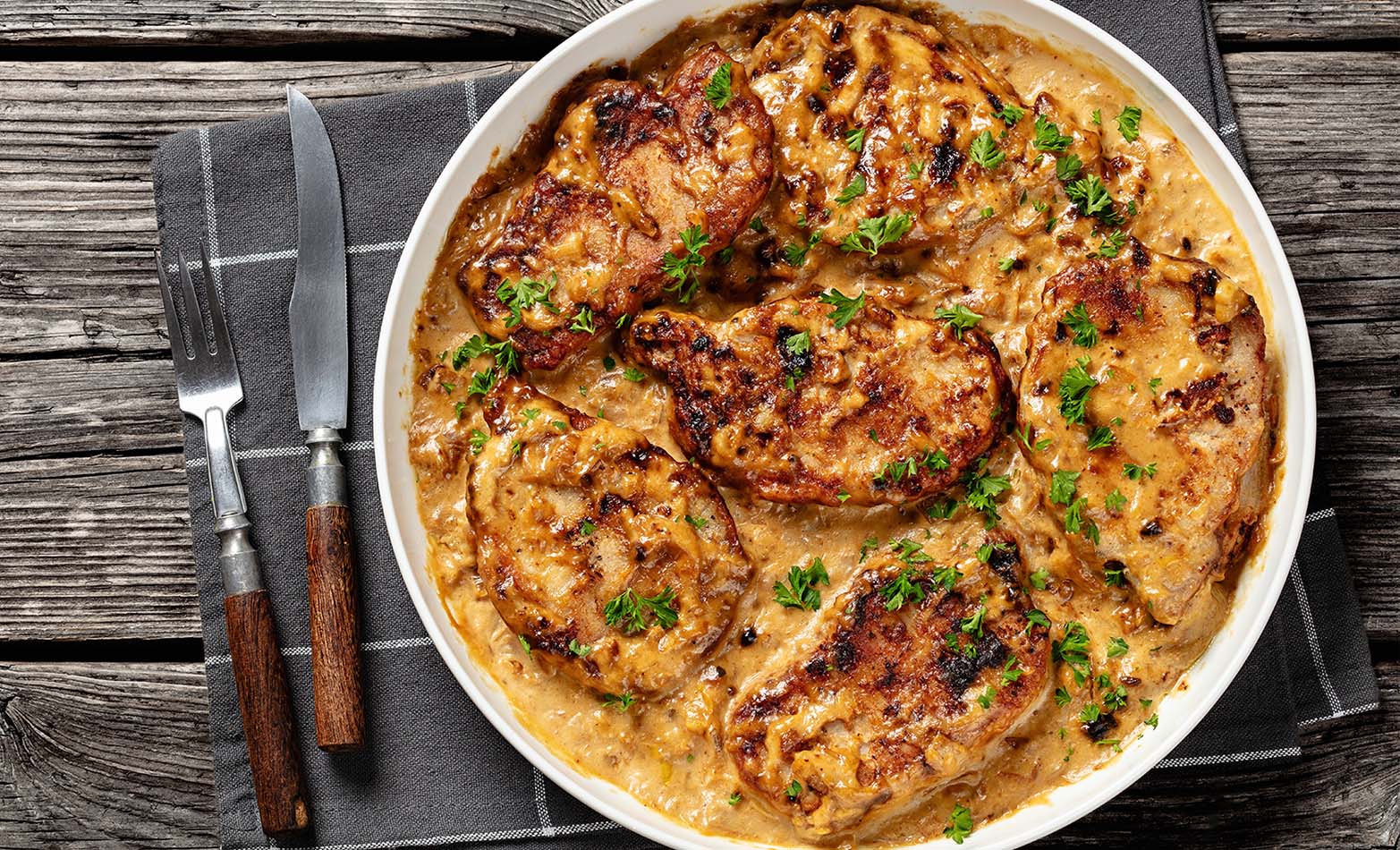 smothered pork chops