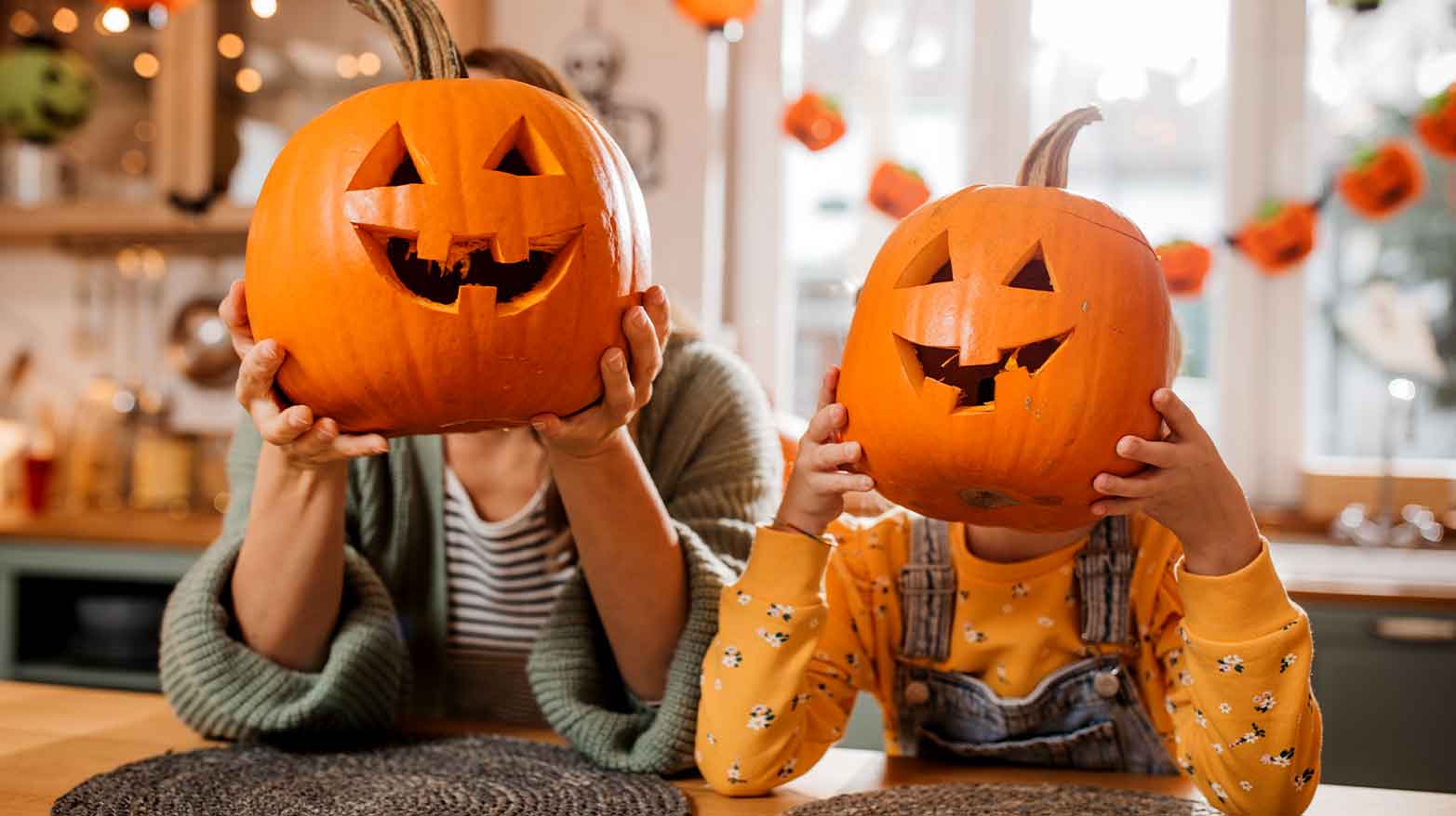 Carved pumpkins were meant to protect against evil spirits.