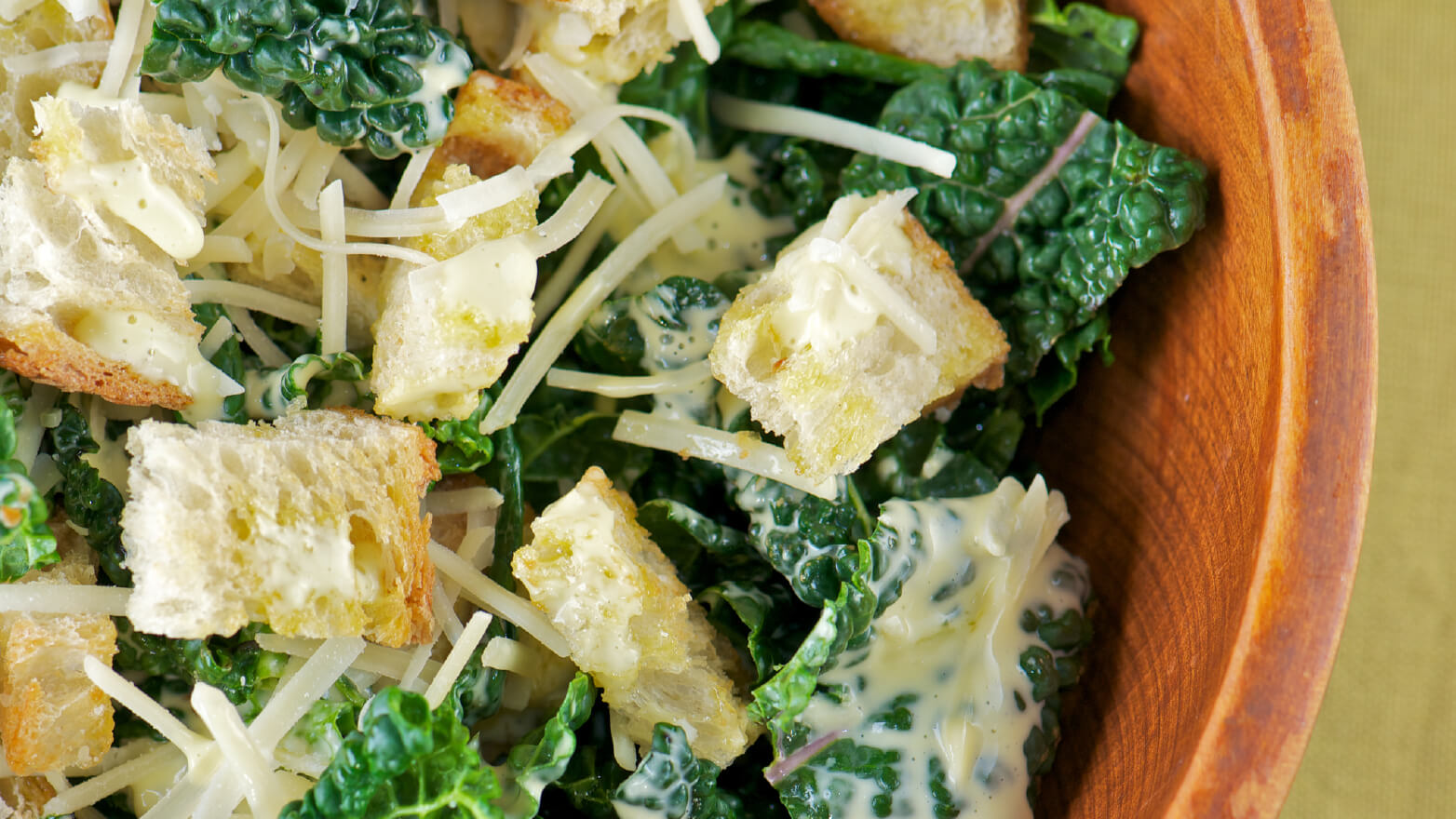 Kale Caesar salad