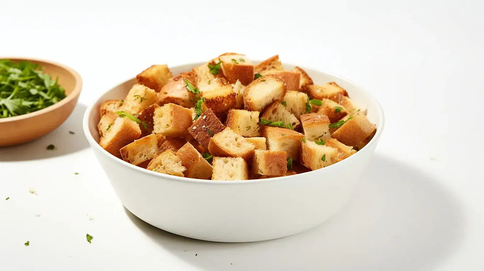 homemade crispy croutons