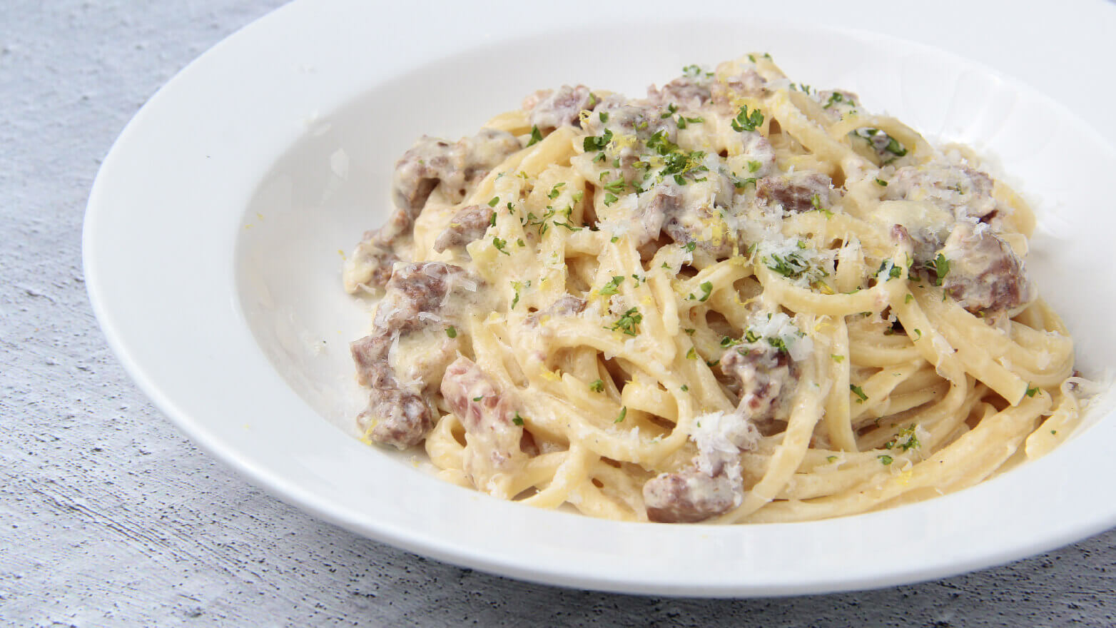meaty carbonara