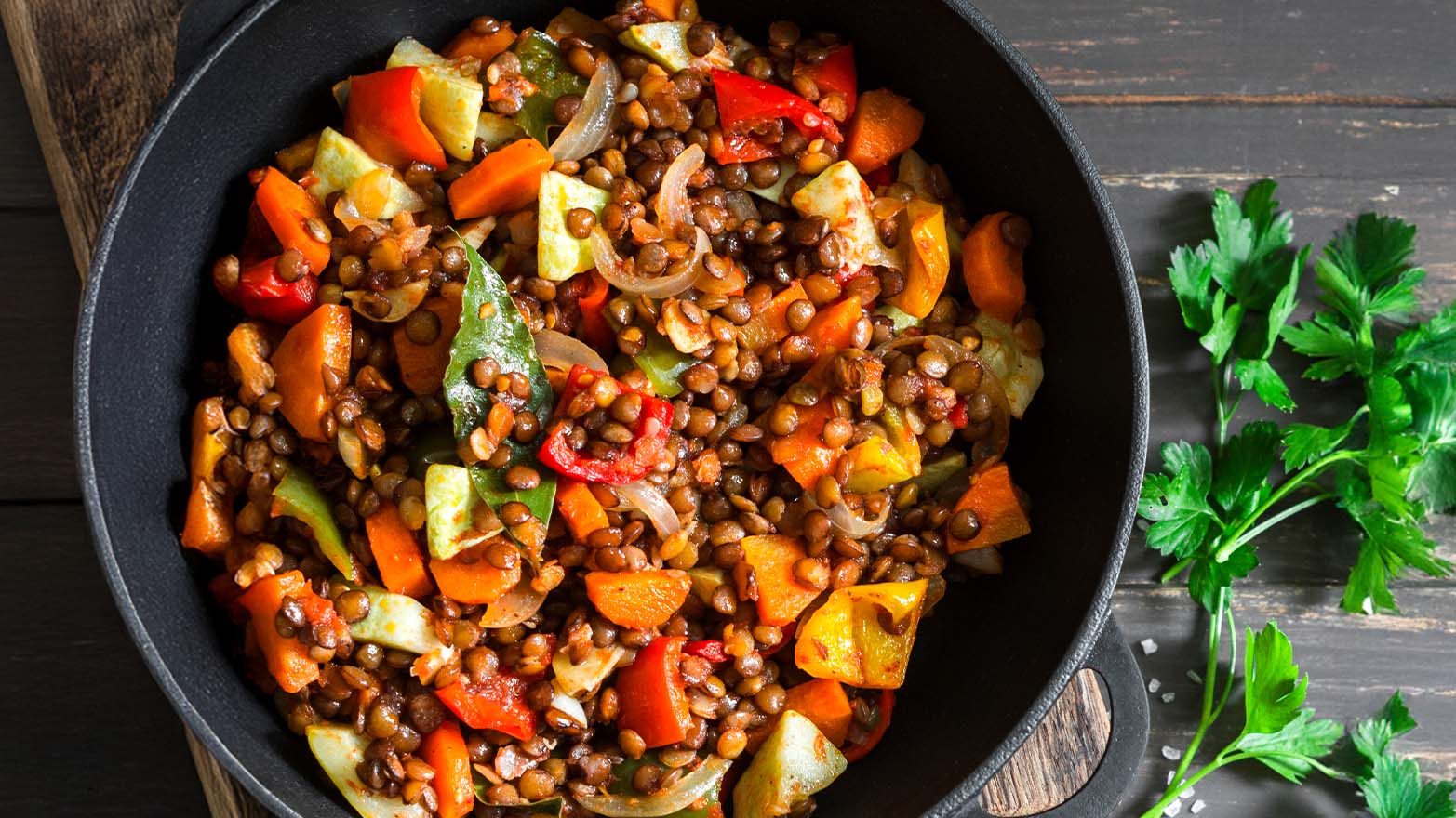lentil stir-fry