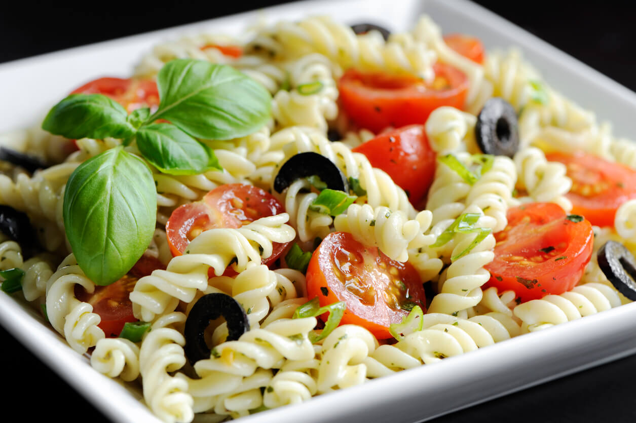 Fusilli pasta salad