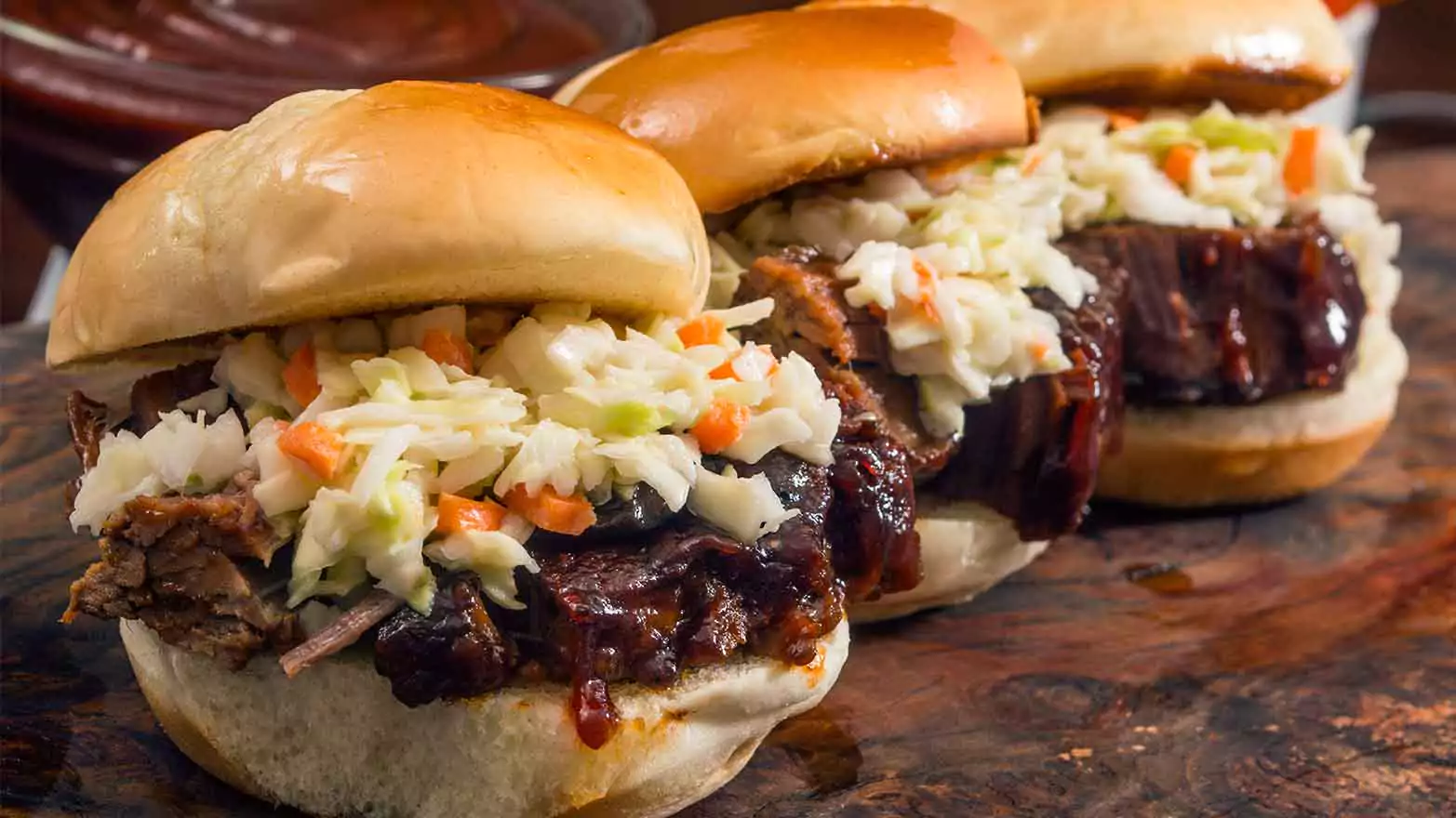 Smoked brisket sliders for labor day