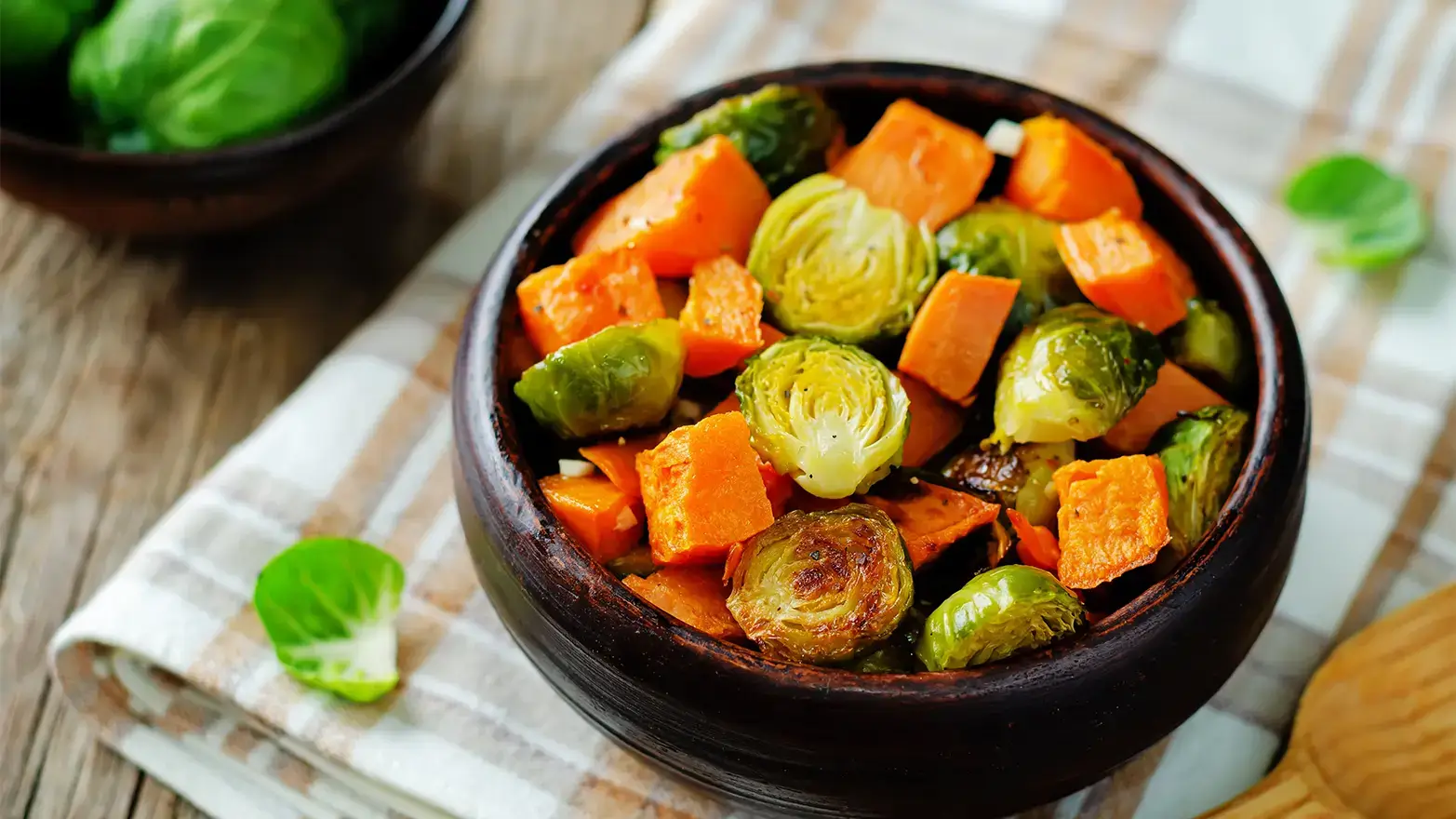 large bowl of roasted vegetables