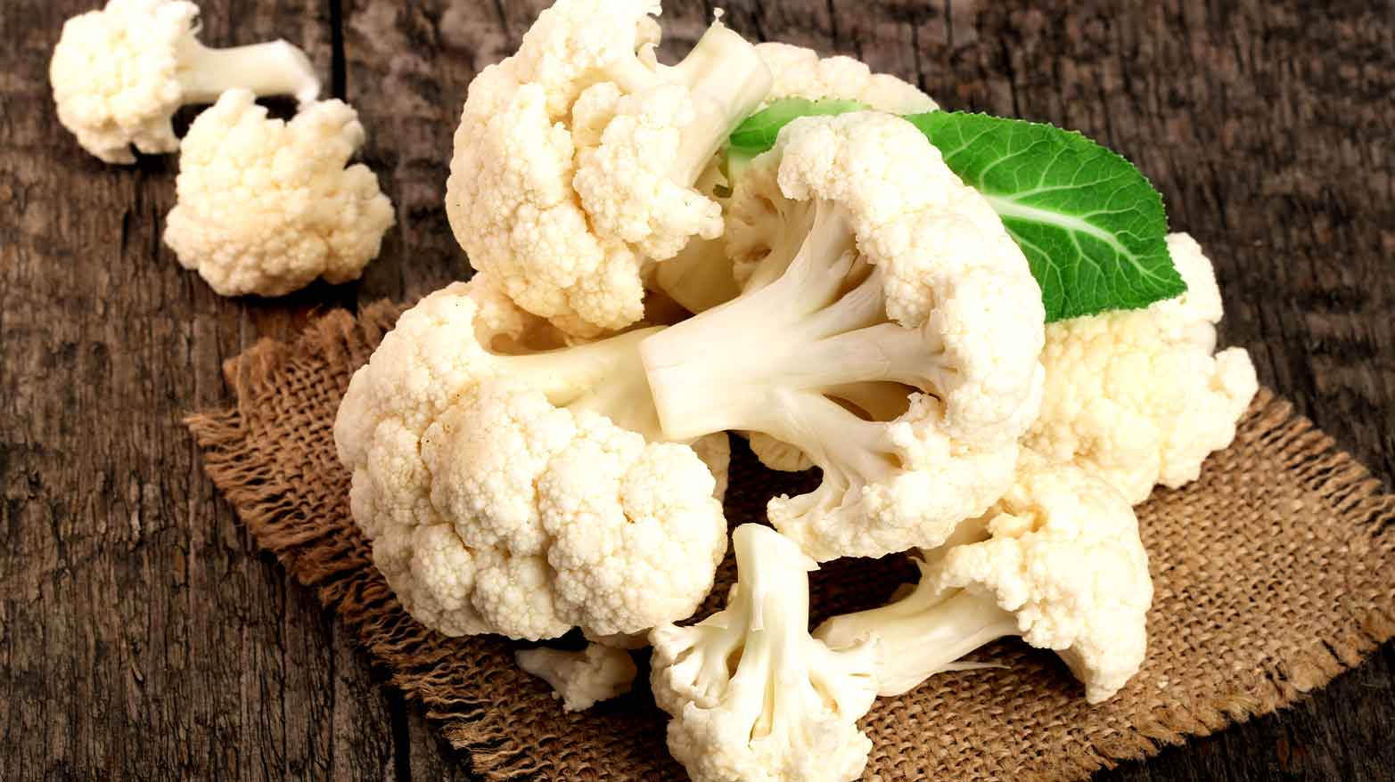 A pile of cut cauliflower