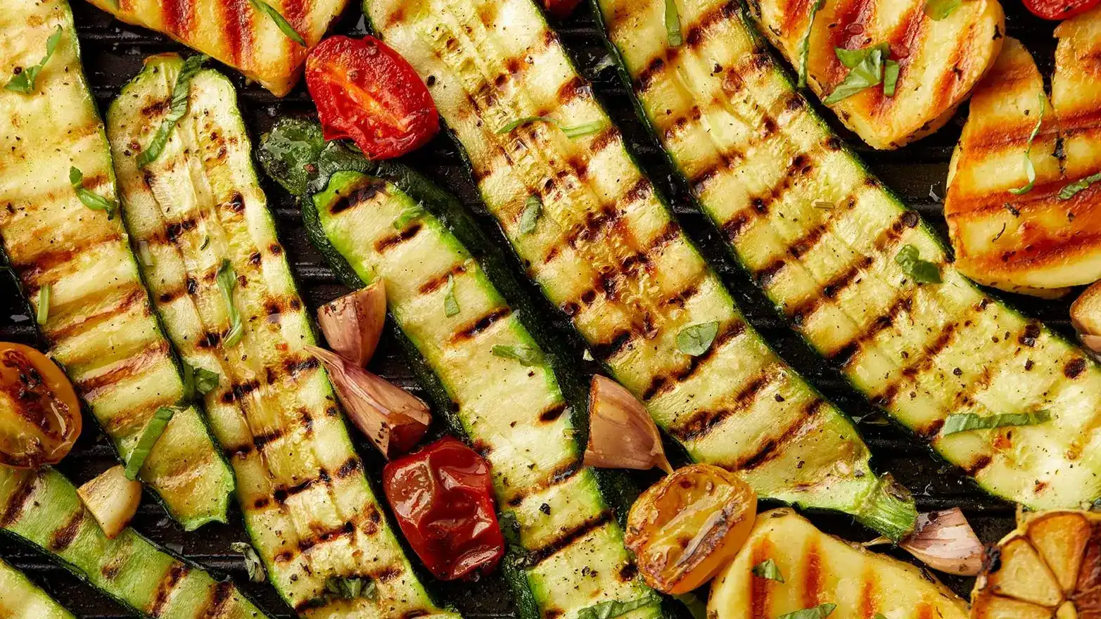 Grilled summer squash