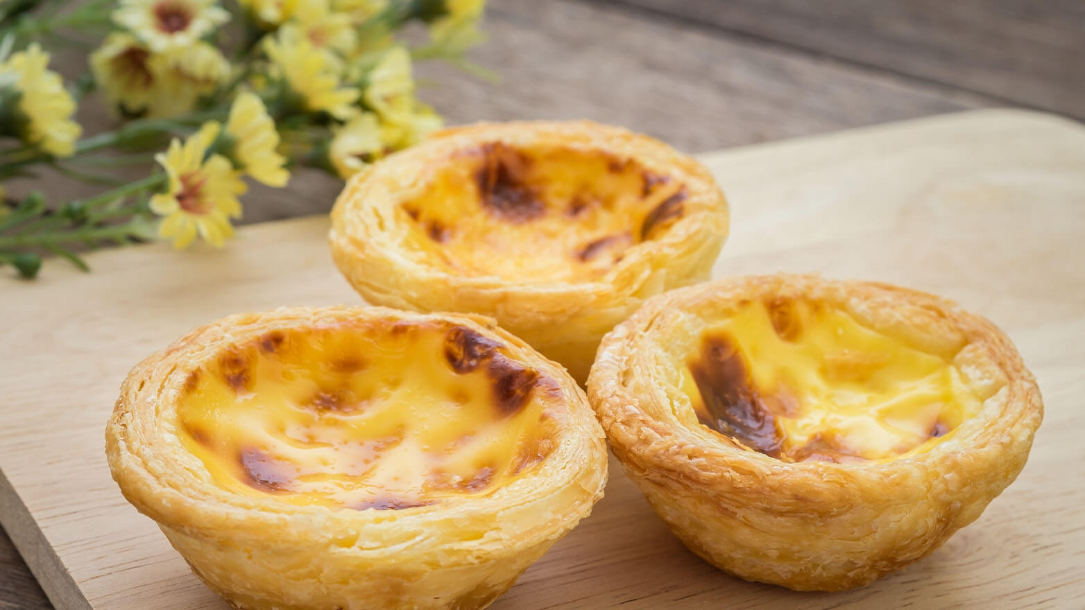 Egg tarts with creamy custard
