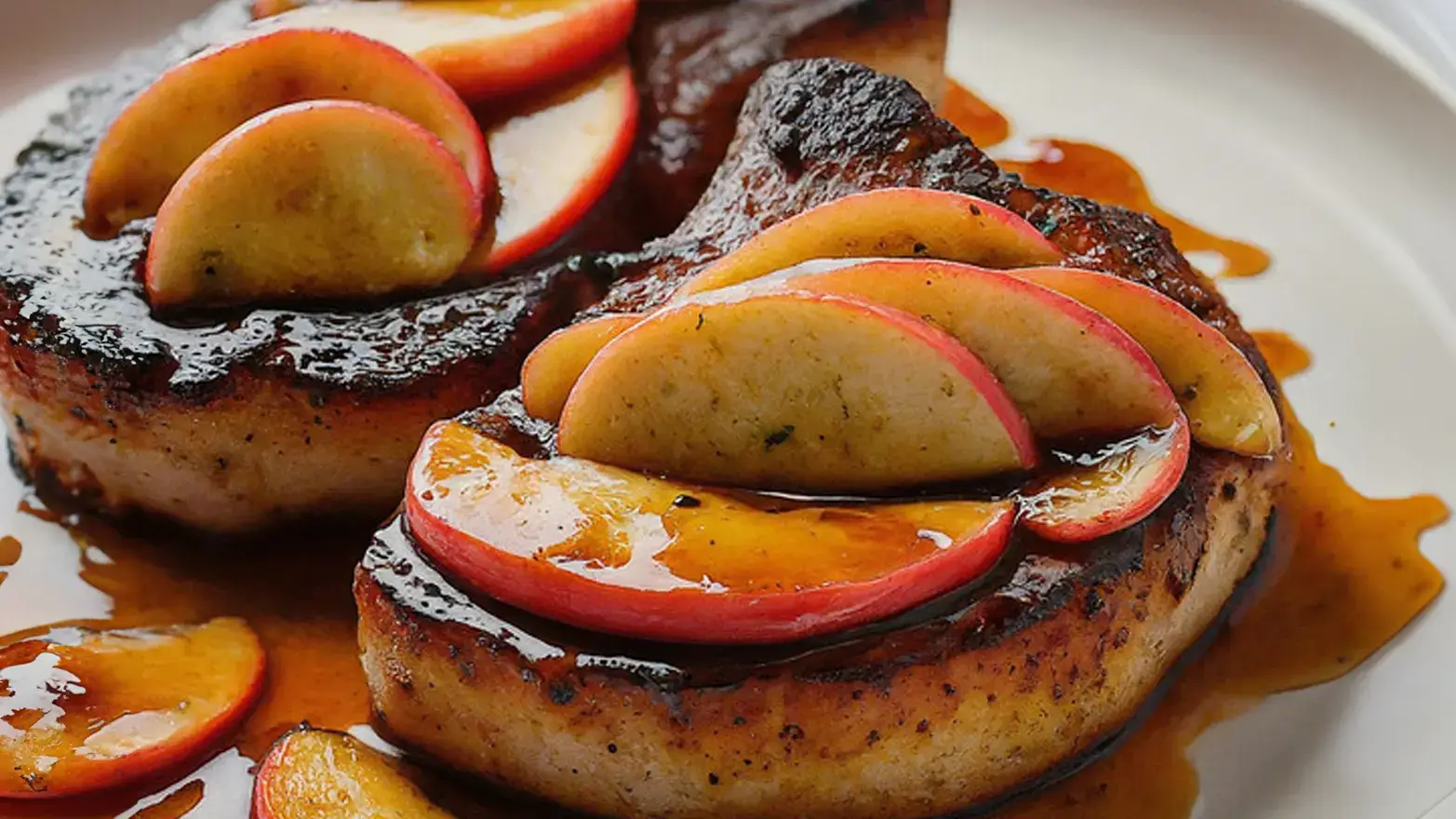 apple and bacon pork chops