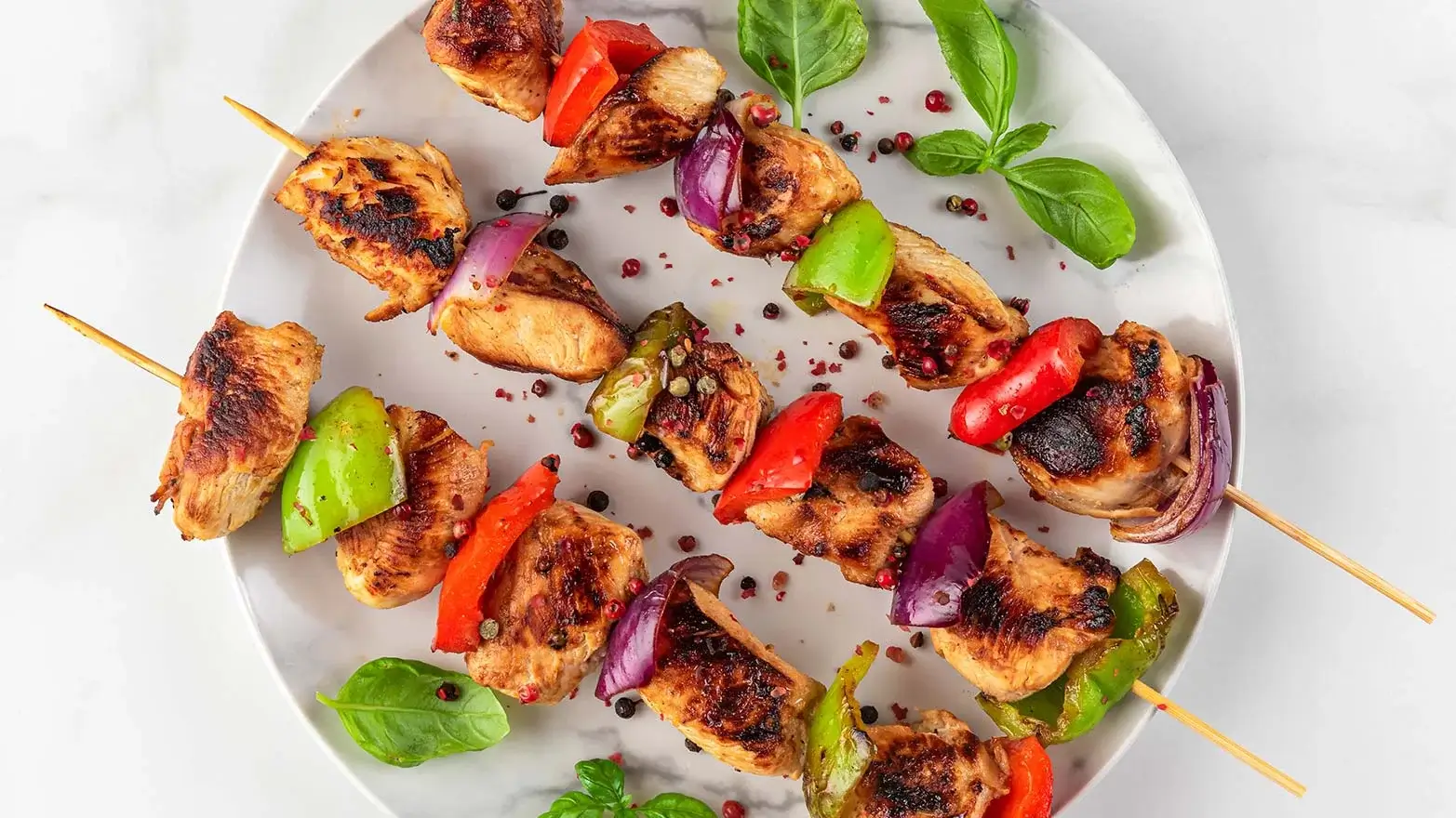 Grilled chicken kabobs