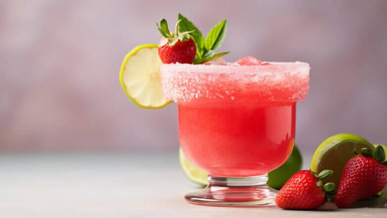 Strawberry siren margarita