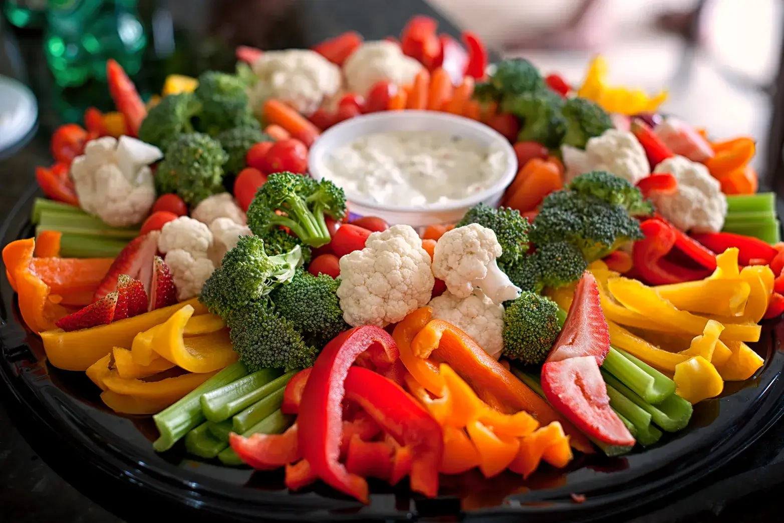 large veggie tray for labor day