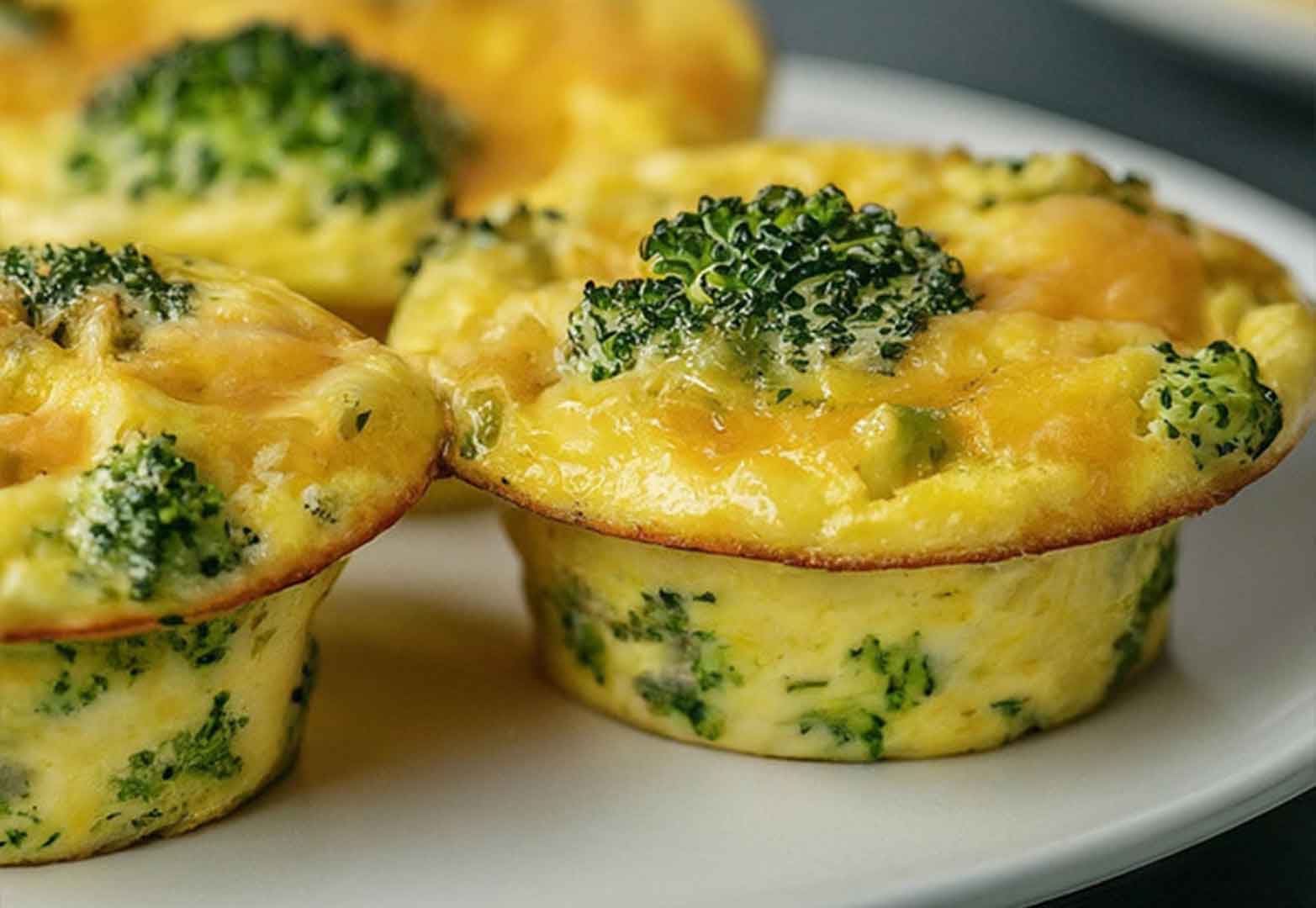 Broccoli and cheddar egg muffins