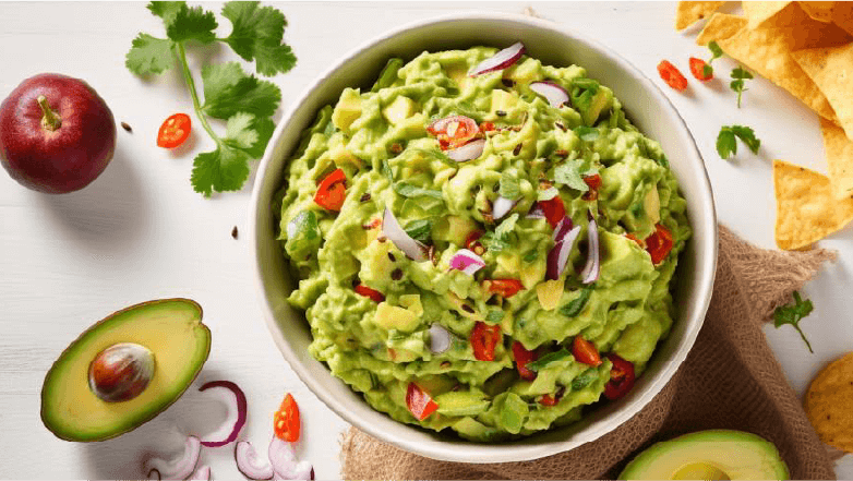 fresh and creamy guacamole