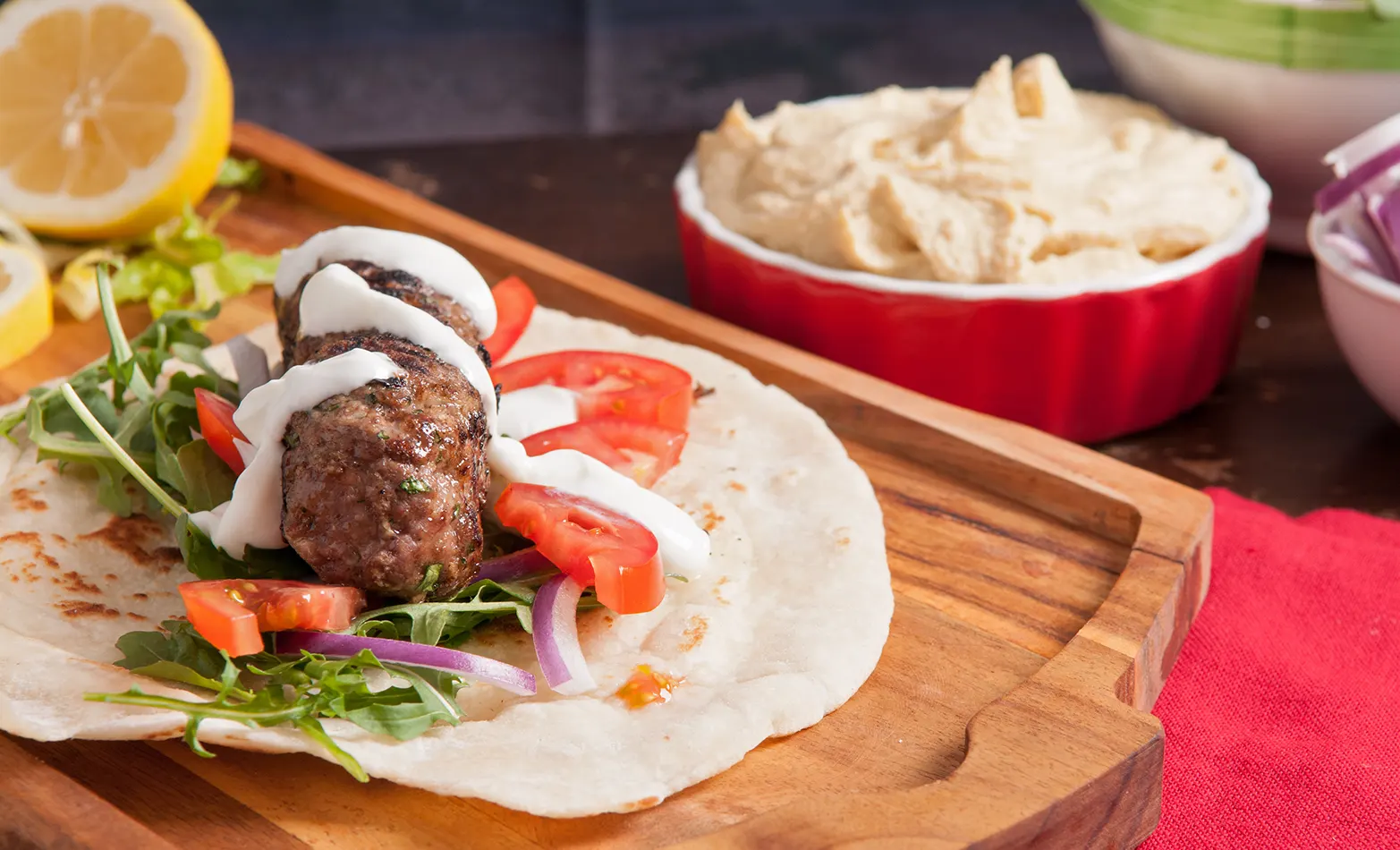 lamb kofta wraps
