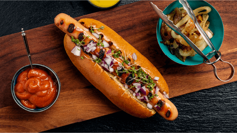 loaded hot dog for labor day