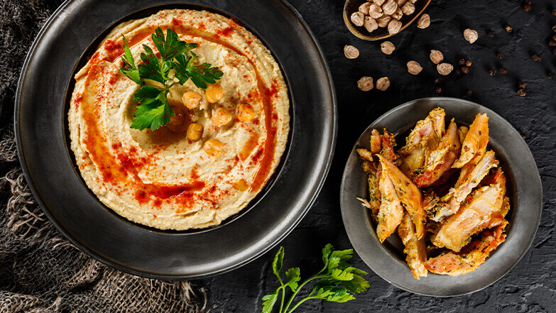 Hummus is great for marinating chicken.