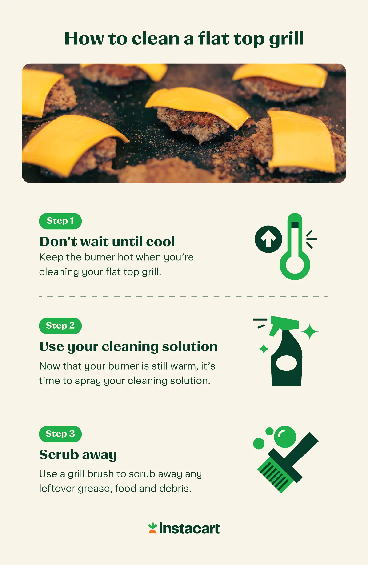 how to clean a flat top grill