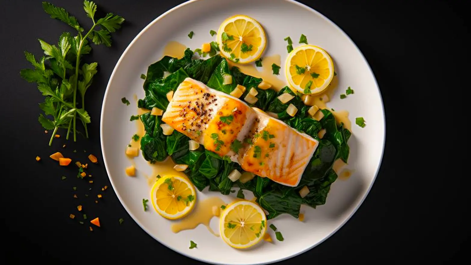 pan seared lemon halibut