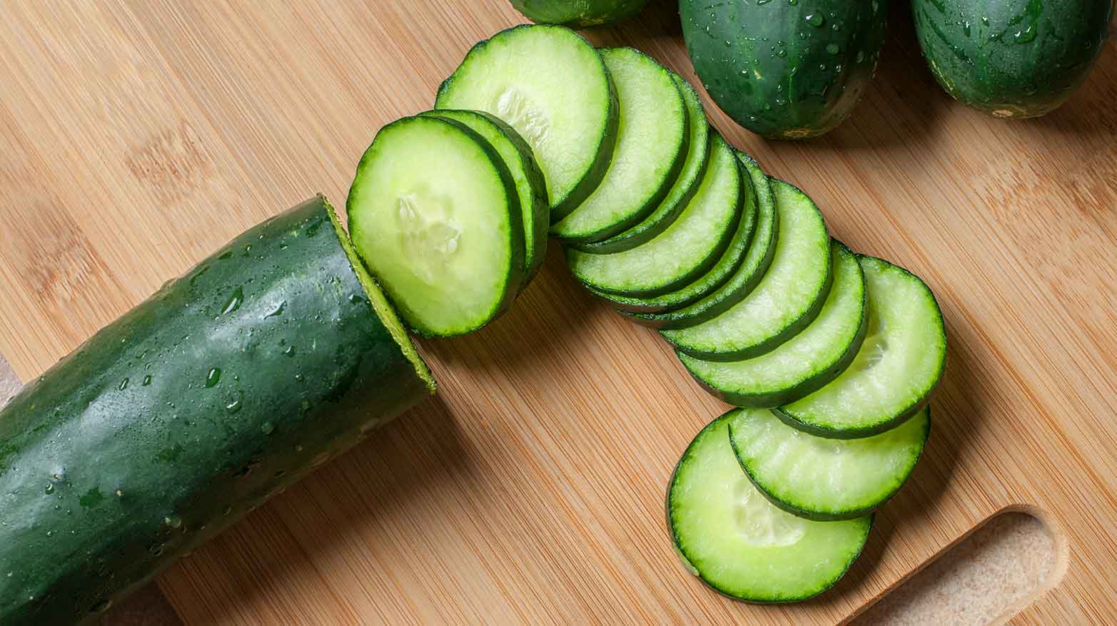 Cucumbers and potatoes are mostly made of water.