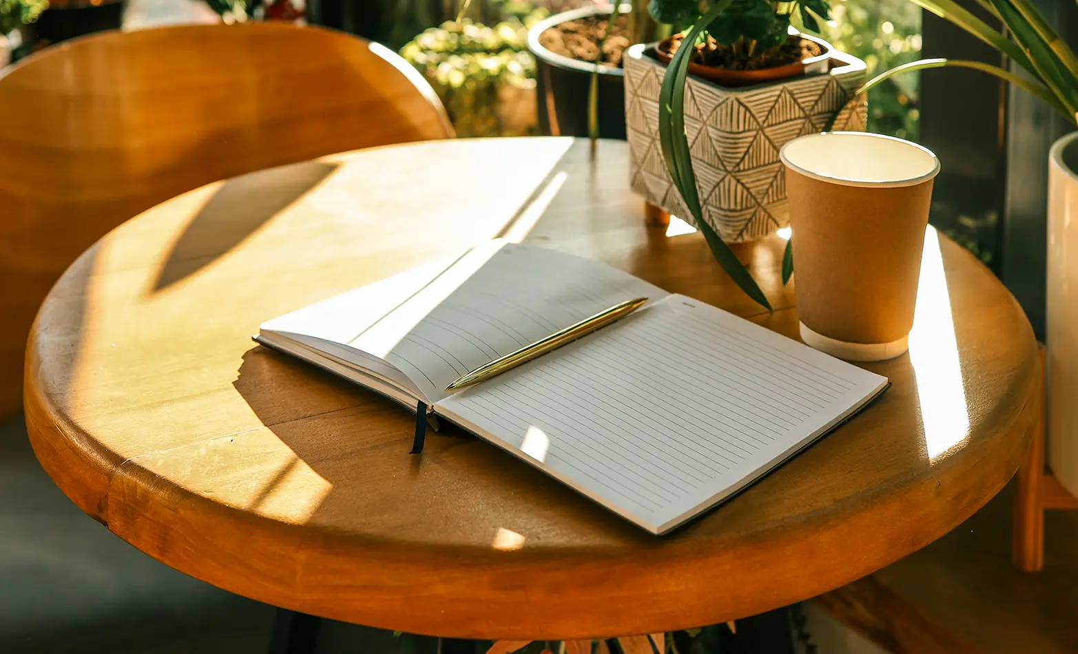 A photo of a mindfulness journal on a table.