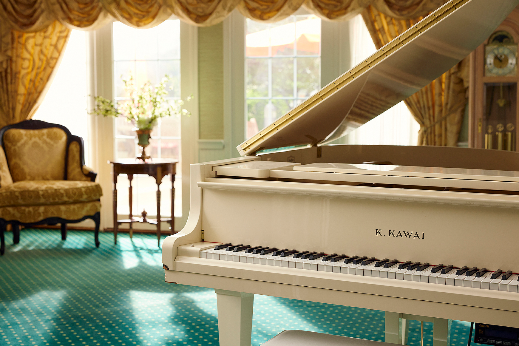 A K. Kawai baby grand piano