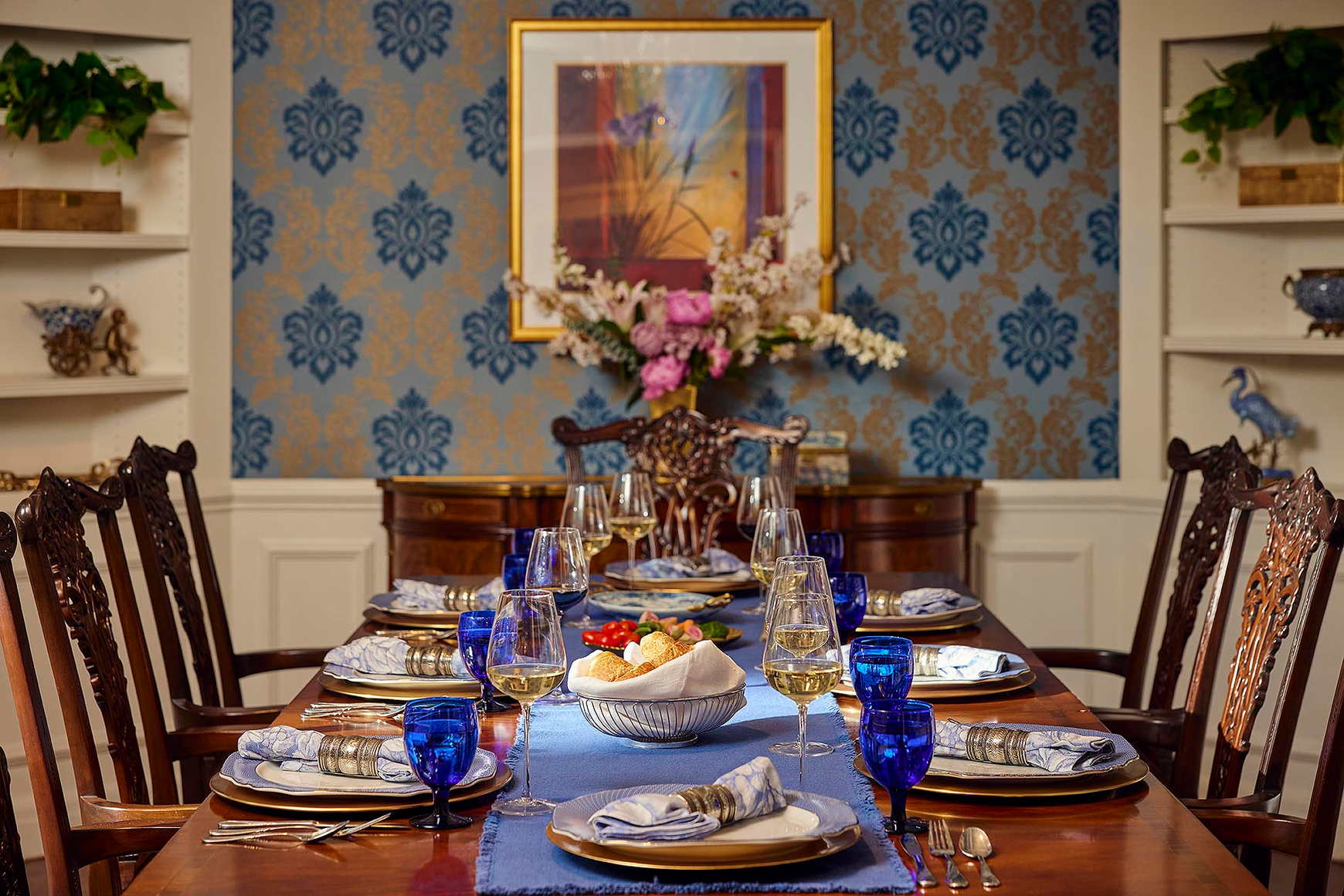 Host a dinner for family and friends in the private dining room