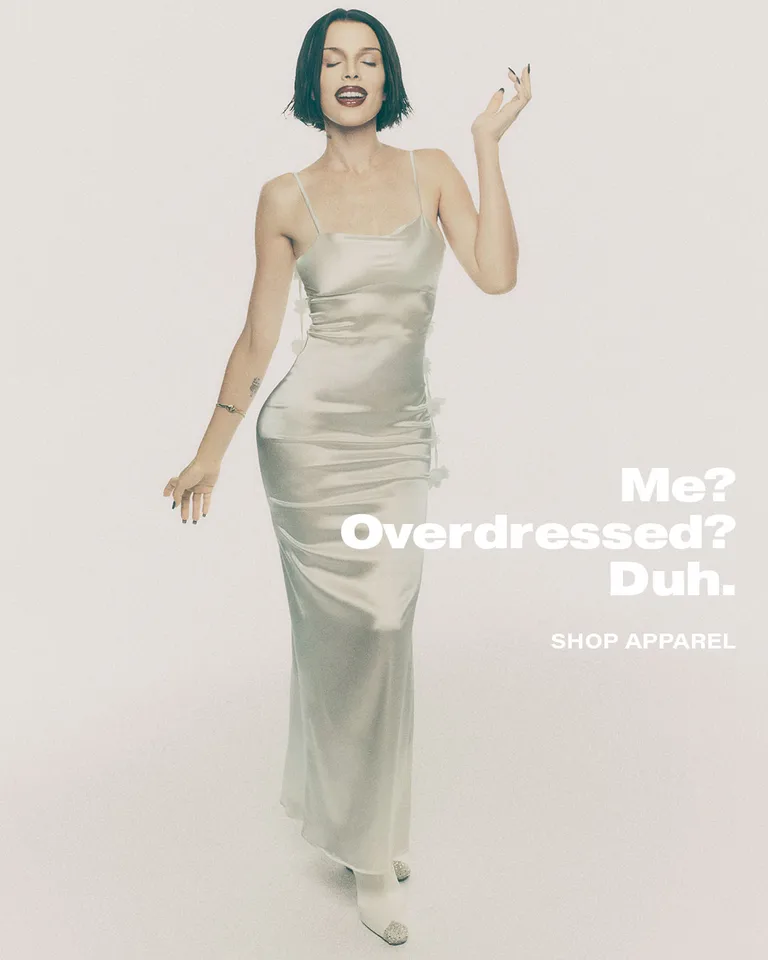 Me? Overdressed? Duh. Shop Apparel