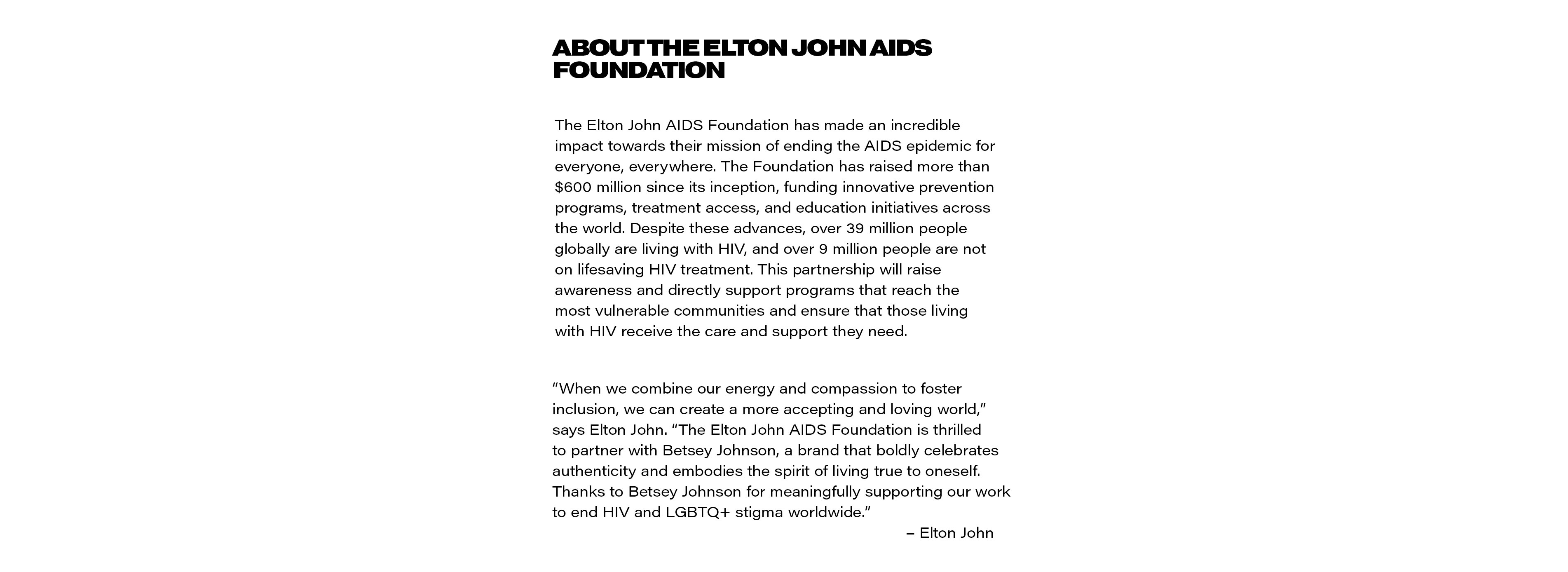 Text Box 2 - About Elton John AIDS Foundation