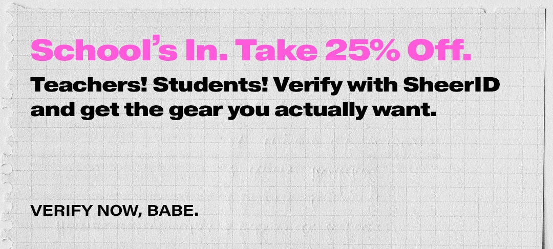Sheer ID Discounts - Student and Teacher