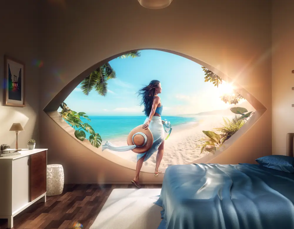 Clear Vision for an Active Beach Lifestyle | Johnson & Johnson Vision Clear seaside view highlighting the freedom of comfortable contact lens vision